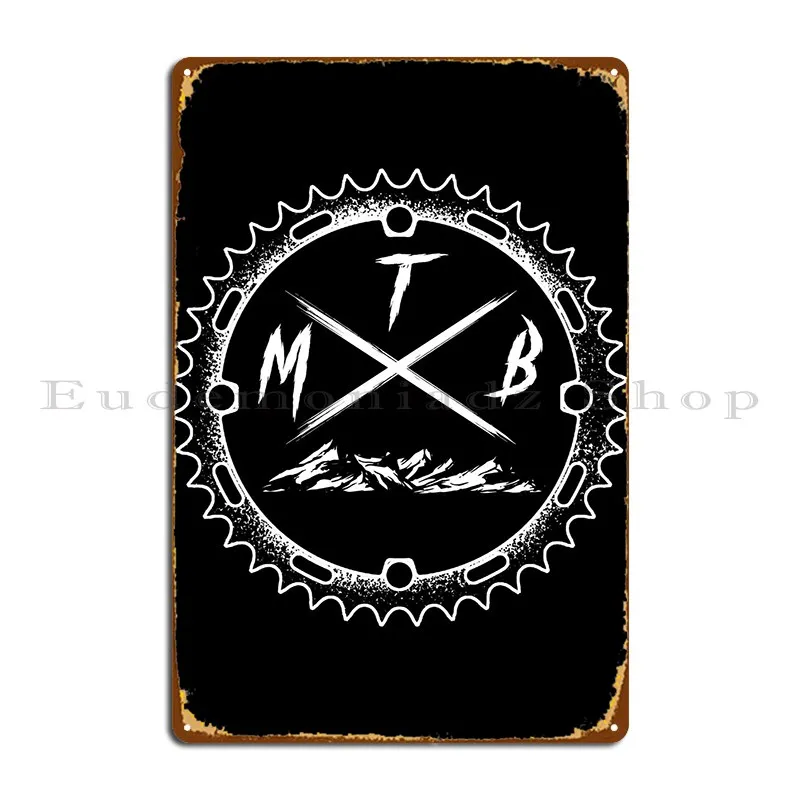 Mtb Mountainbike Metal Plaque Cave Garage Designs Wall Printing Tin Sign Poster