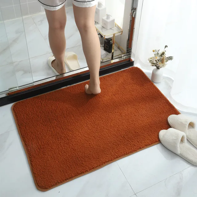 3pcs/set Solid Color Bathroom Mat Set Fluffy Hairs Bath Carpets Toilet Soft  Non Slip Rug Toilet Lid Cover Rugs Floor Mats Kit - AliExpress