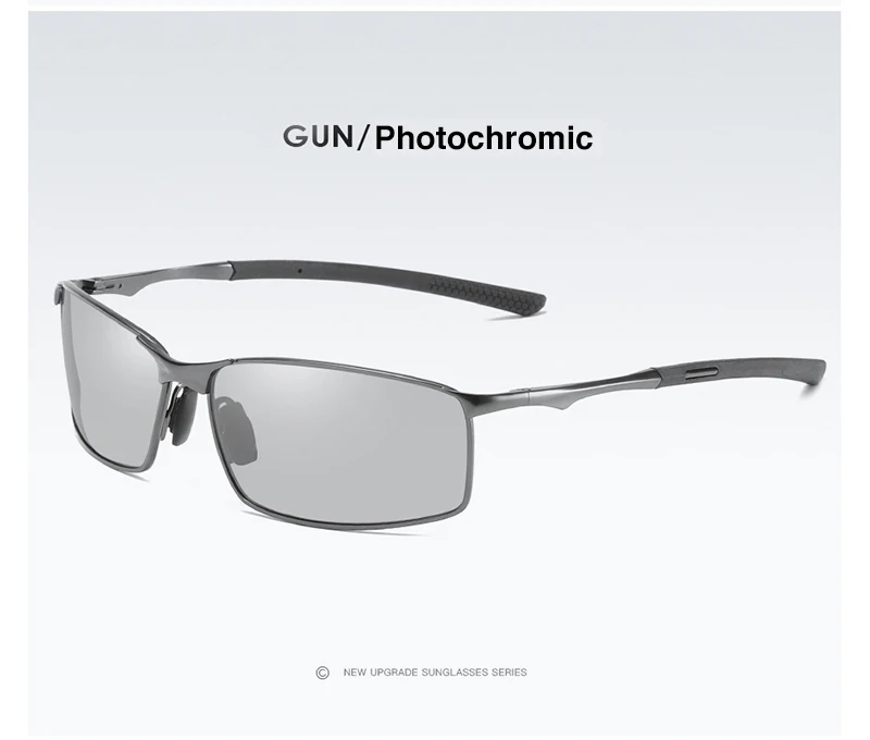 Photochromic Polarized Sunglasses for Men - Transition Lens Driving Glasses & Safety Goggles