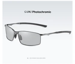 Photochromic Polarized Sunglasses for Men - Transition Lens Driving Glasses & Safety Goggles (Gray Photochromic)
