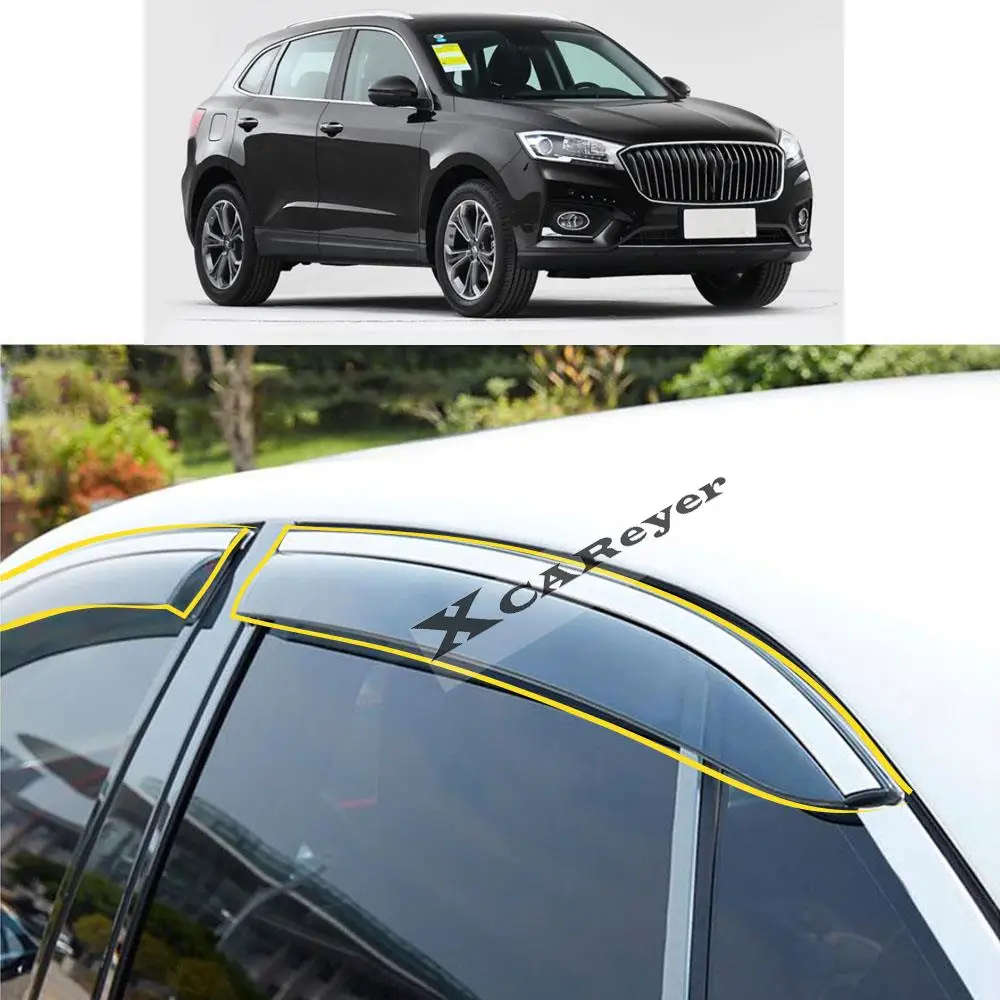 

Стикер для кузова автомобиля, для боргварда BX7 2017 2018 2019 2020 2021, пластиковое стекло, ветрозащитный козырек, защита от дождя и солнца