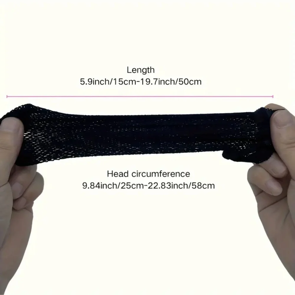 3/5/8/10/20 PcsTop Deal Hairnets High Quality Stretchable Elastic Hair Nets Weaving Black Wig Hair Net Making Cap Cool Cosplay 2