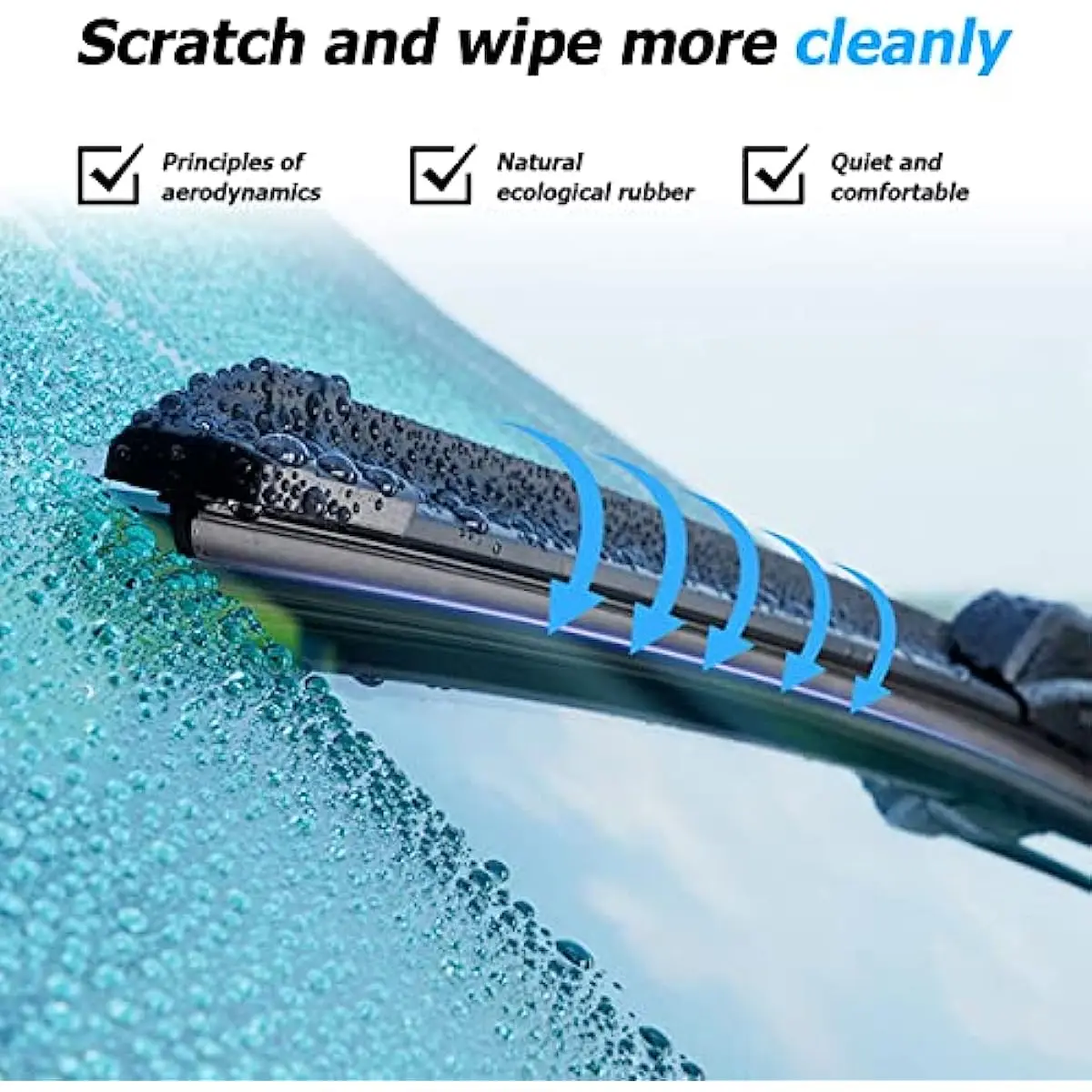 4 Pieces Windshield Wiper Blades Refills, DIY Adjustable Car Windscreen  Wiper Rubber Strips, Frameless Window Boneless Insert Silicone Strips, Auto