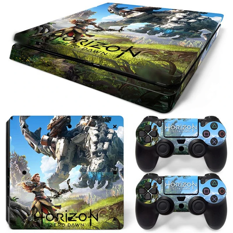 Horizon Game Ps4 Slim Skin Sticker Decal Cover Per Ps4 Slim Console E 2 Controller Skin Vinyl Slim Sticker Decal