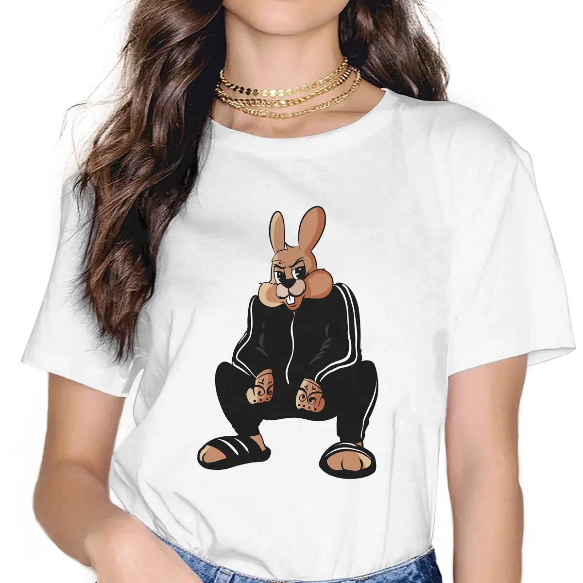 

Nu Pogodi Hare Wolf аниме русская Cyka Blyat футболка винтажные Модные женские футболки из полиэстера с круглым вырезом