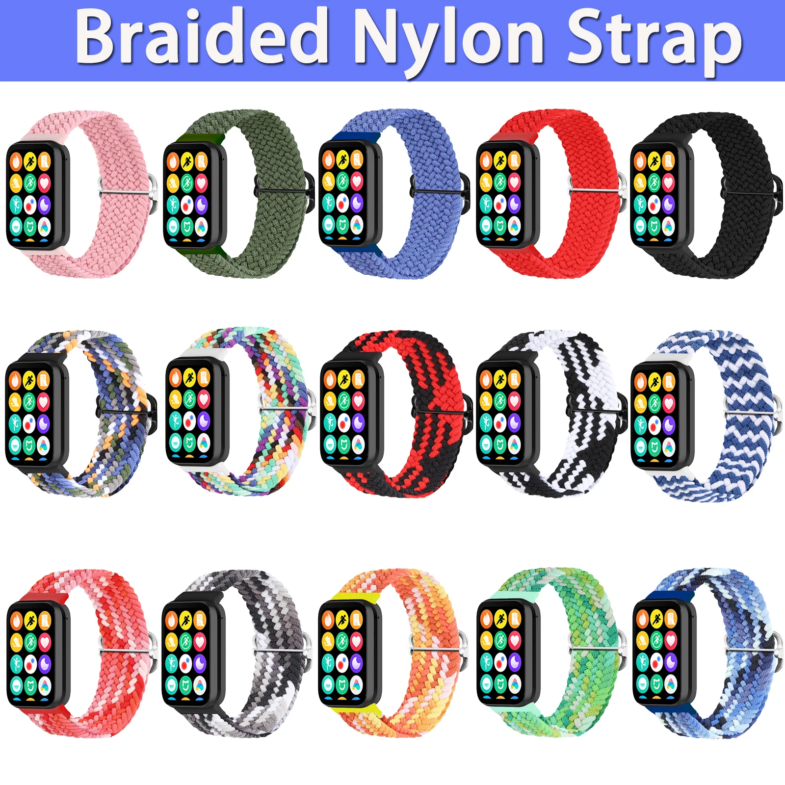 

Braided Nylon Watch Band for Xiaomi Mi Band 8 Pro/Redmi Watch 4 Strap Watchband Sport Bracelet for MiBand 8 Pro Wristband Correa