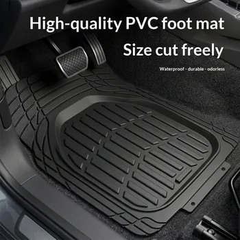 Set di 3 Tappetini Universali in PVC per Auto, Antiscivolo, Impermeabili, Resistenti, per Tutte le Stagioni, Kit di Protezione per Interni Auto