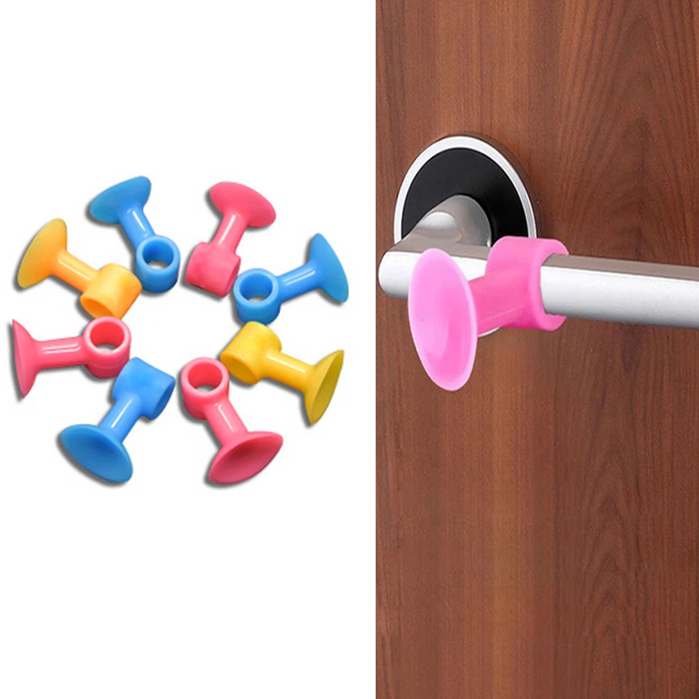 

5pcs Protective Non Drilling Universal Floor Anti Crash Suction Cup Silicone Practical Shockproof Door Stopper