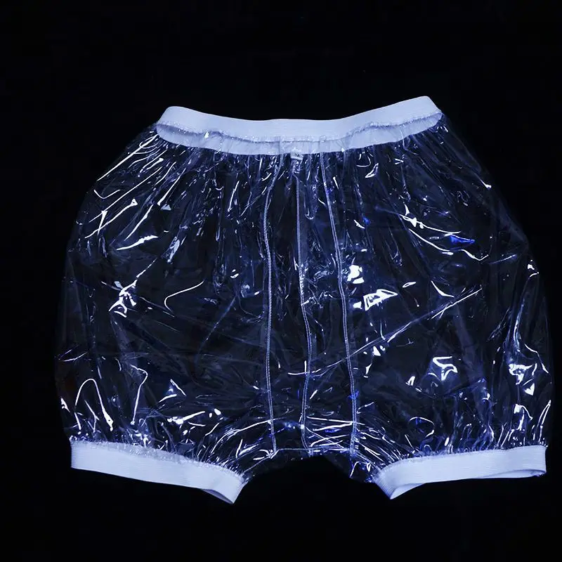 

Transparent PVC Boxer Pants Closure Drifting Waterproof Leakproof Underpants Urinary Incontinence Clear Plastic Diapers Shorts