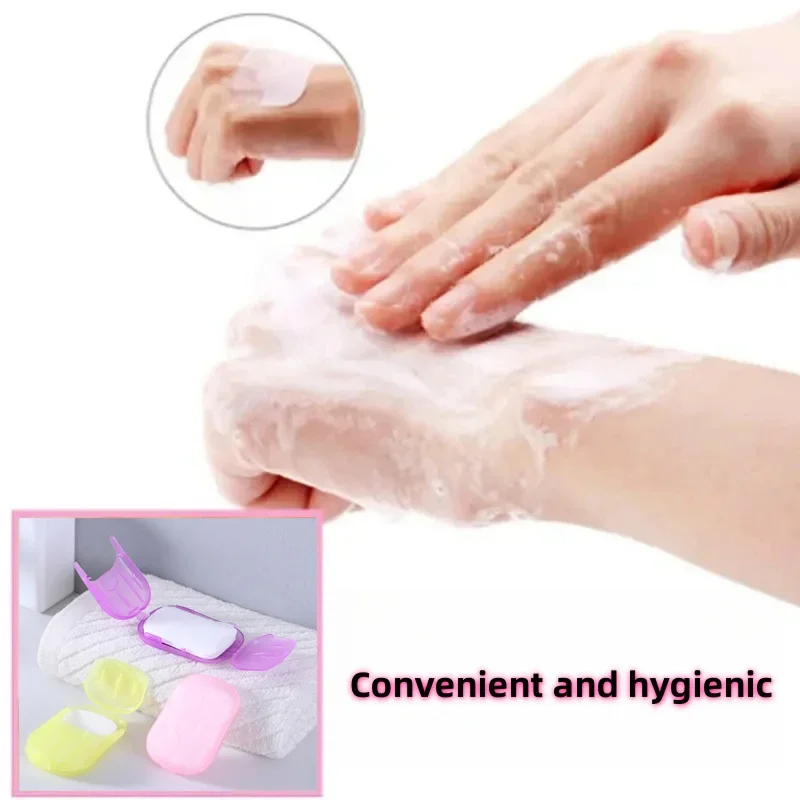 100PCS Disposable Soap Paper For Traveling Soap Paper Washing Hand Mini Paper Soap Scented Slice Sheet Bath Cleaning Supplies