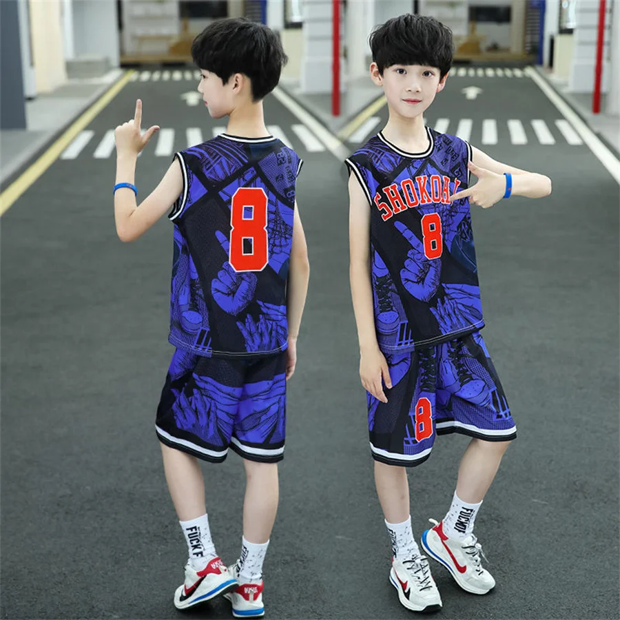 Quick Dry Boys Girls Basketball Jerseys Uniform Sports Shirt Athletic  Shorts Set for Youth Children Basketball Jersey