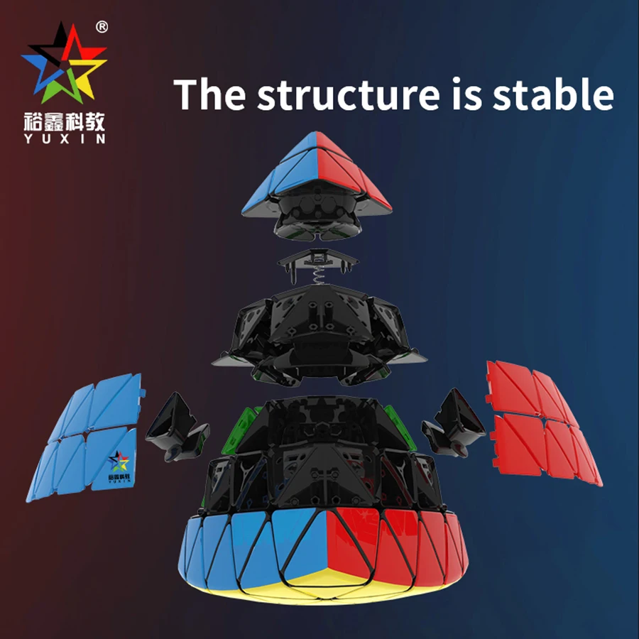 YuXin HuangLong Pyramid 5x5 Triangle Cube 4 Corners Magic Puzzle Logic Magico Cubo Professional Educational Toy Game Stickerless 2