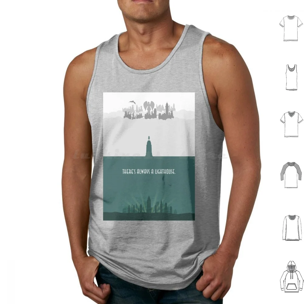 Bioshock Citazione Minimalista Canotte Stampa Cotone Bioshock Bioshock Infinite Rapture Ryan Big Daddy Cedar