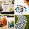 Mini Glass Gems, Mixed Colour Mancala Stones Flat Bottom Marble Beads For Home Decorative Art Craft Vase Filler Easy To Use 3