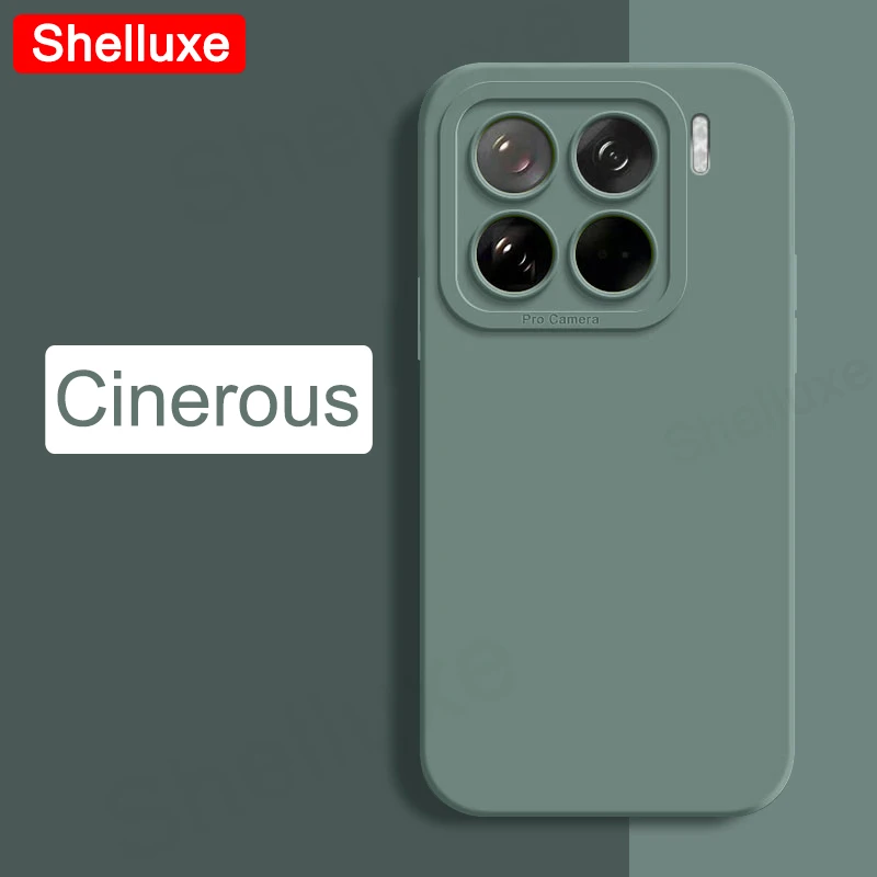Premium Shelluxe Square Liquid Silicone Shockproof Phone Case - Soft Cover