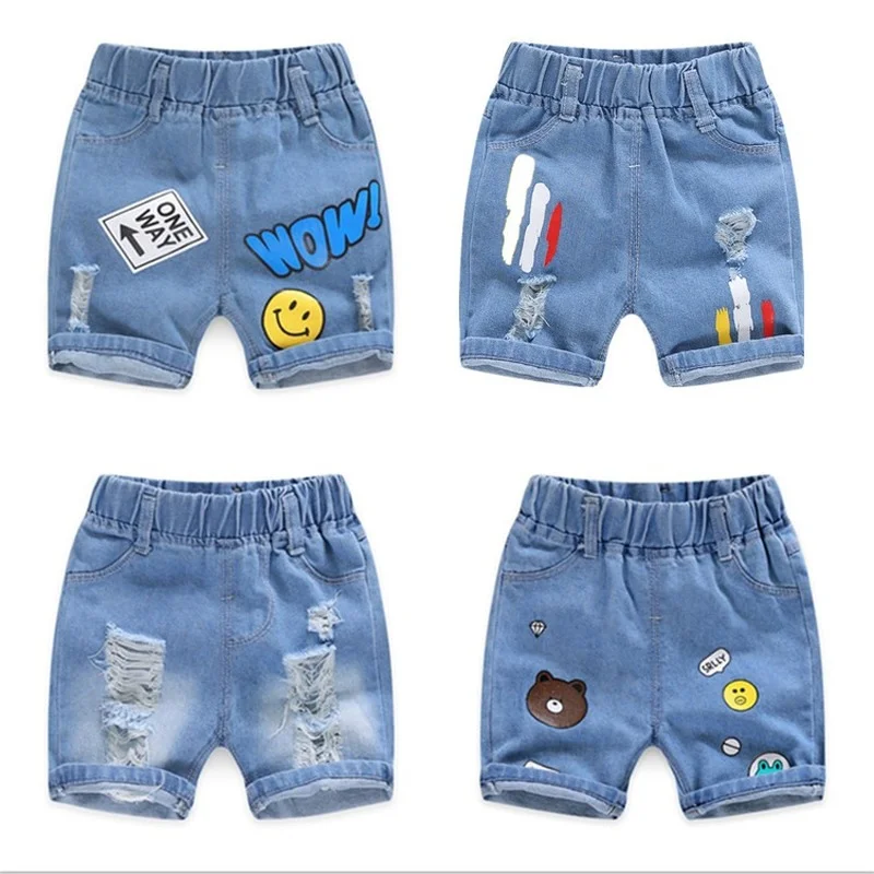 Boys Jeans Shorts Pants 2022 New Children's Clothing Baby Fivepoint Pants Summer Children's