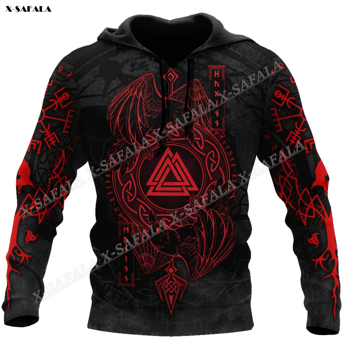 

Viking Red Dragon Raven Yin Yang 3D Print Hoodie Man Harajuku Outwear Pullover Sweatshirt Casual Jacket Tracksuit