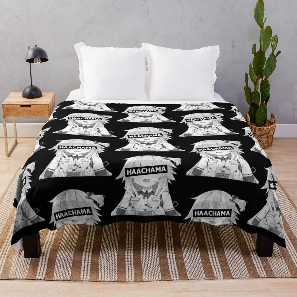 

HAACHAMA Censored Akai Haato Throw Blanket Summer Beddings Beautifuls Soft Beds Blankets