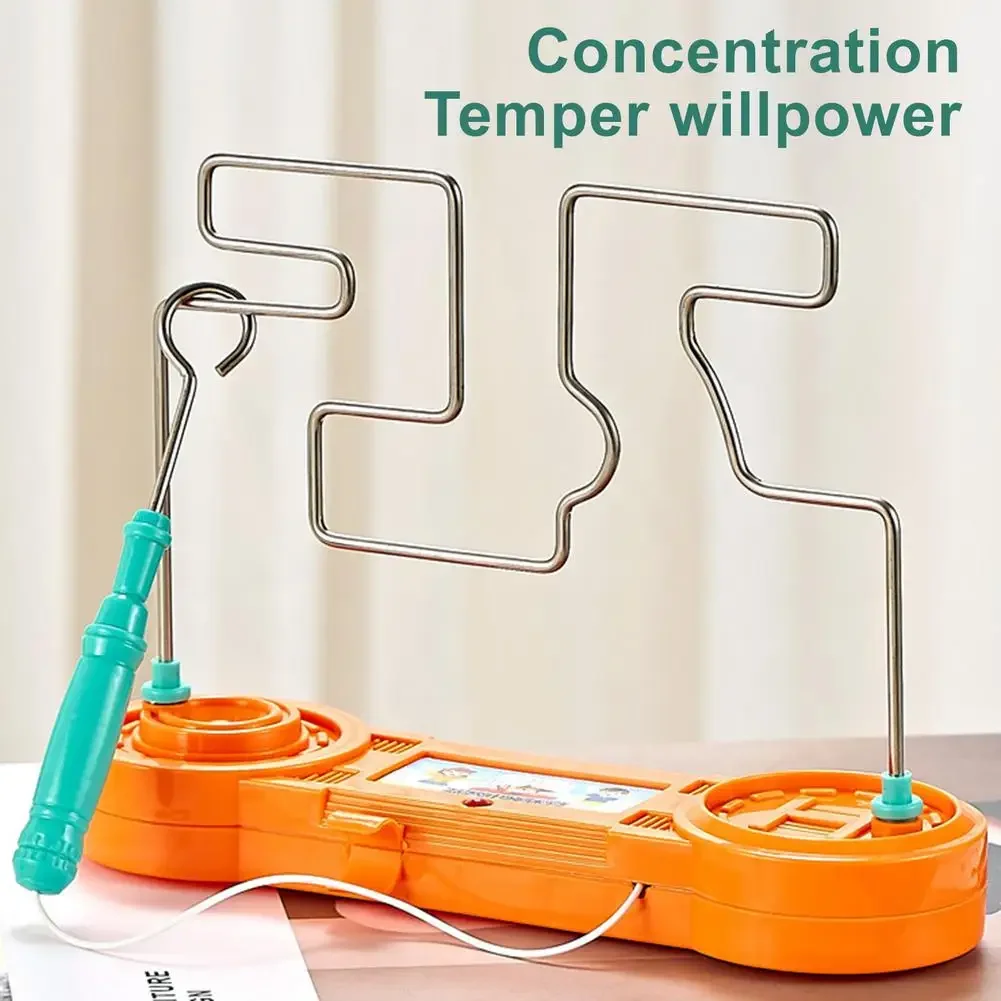 Electric Montessori Toy Wire Maze Roller Game Touch Maze Puzzle Toy Bump Game Education Concentration Toy For Children Kid 5