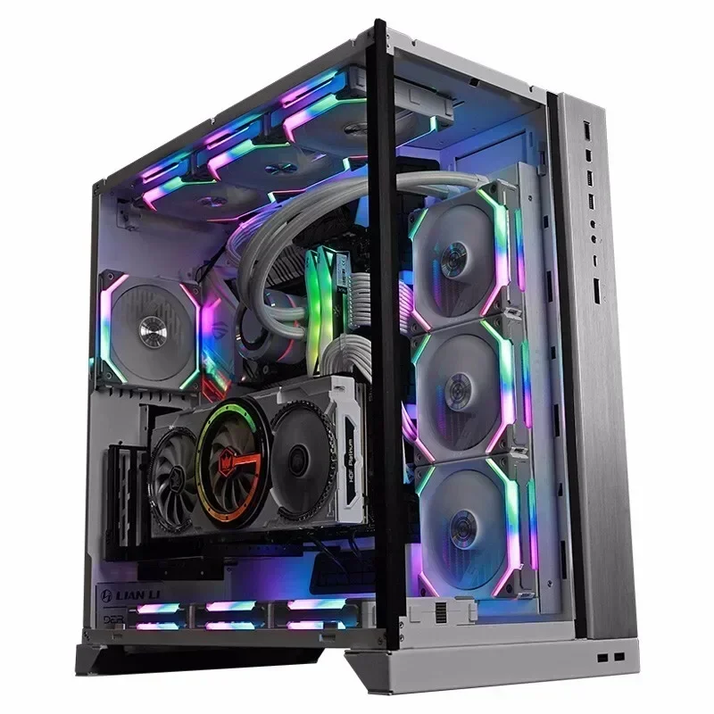 Li-uno fã Kit Sl120 v1 Al120 140 120 140 mm Cabo Modular Rgb Software Livre Controle Inteligente Pwm m b 5v Argb Preto Branco li - Imagem 4