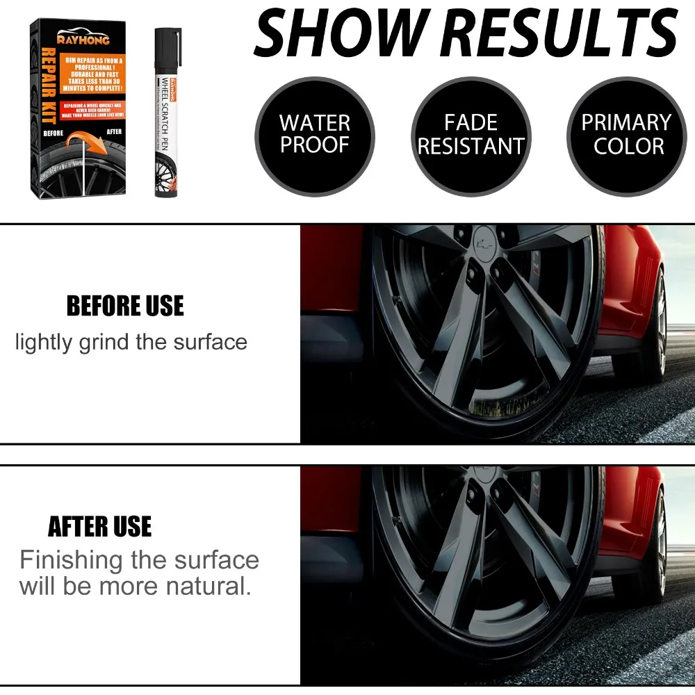 Universal Color Wheel Repair Kit DIY Scratch Repair Paint Car Rim Scratch Kit Alloy Wheel