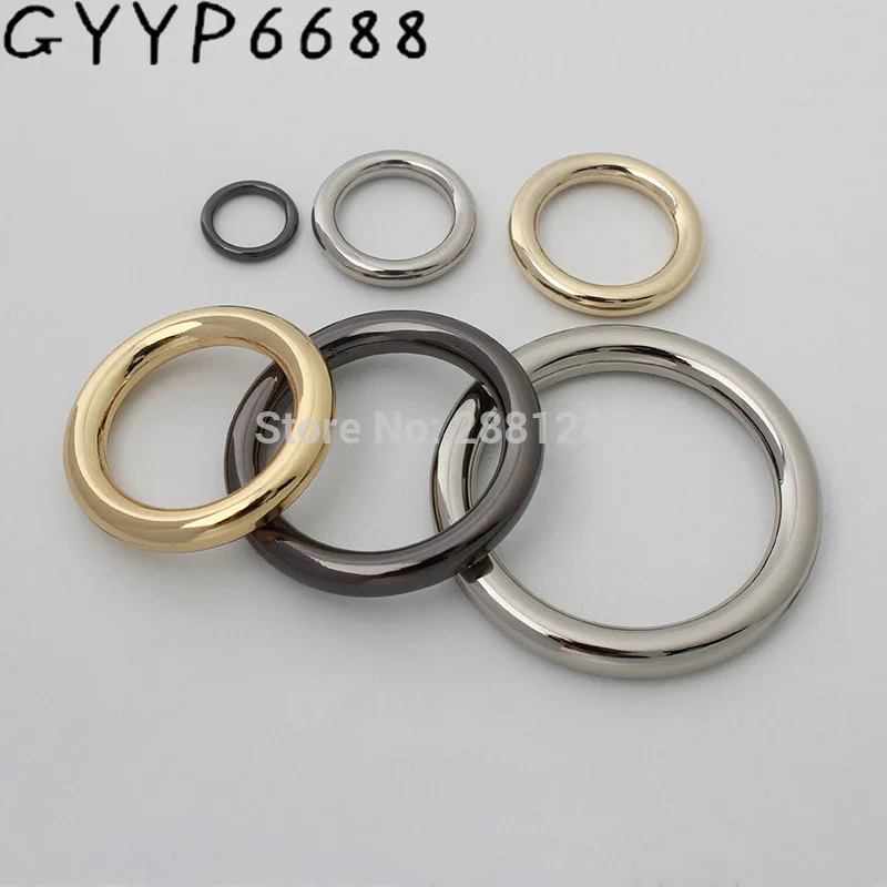 10-30pcs Webbing Strapping Metal Closed Round O Rings For Bags Parts Zinc alloy Backpack Collar Harness Snap Clasp Accessories