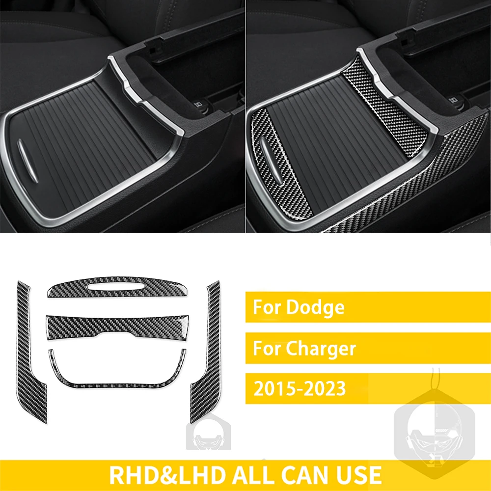 REMOCH Set 26 Pezzi Fodere Interno Auto Per Dodge Charger 2015-2023, Inserti Portabicchieri E Tasche Portiera, Antiscivolo, Grigio