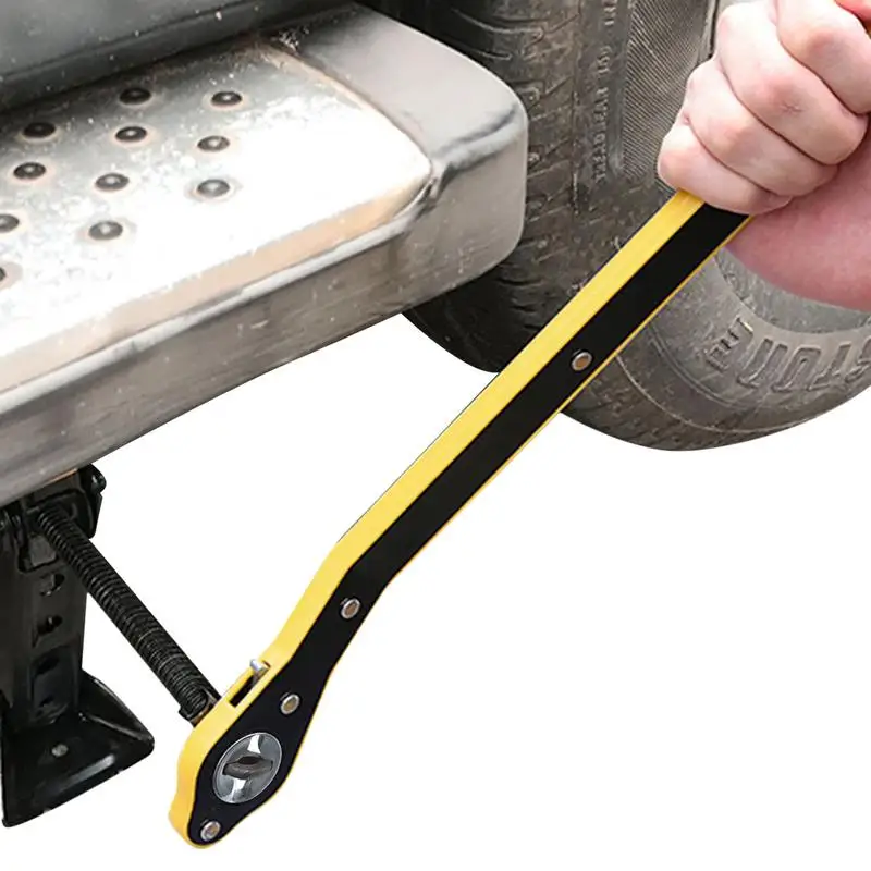 

Tire Wheel Jack Wrench Labor-Saving Design Car Jack And Lug Wrench Portable Ratchet Wrench Cross Effortless Jack Wrench