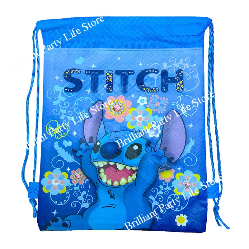 48/12pcs Disney Lilo&Stitch Birthday Party Decoration Stitch Gift Bags Non-woven Fabric Stitch Backpack For Kids Party Supplies