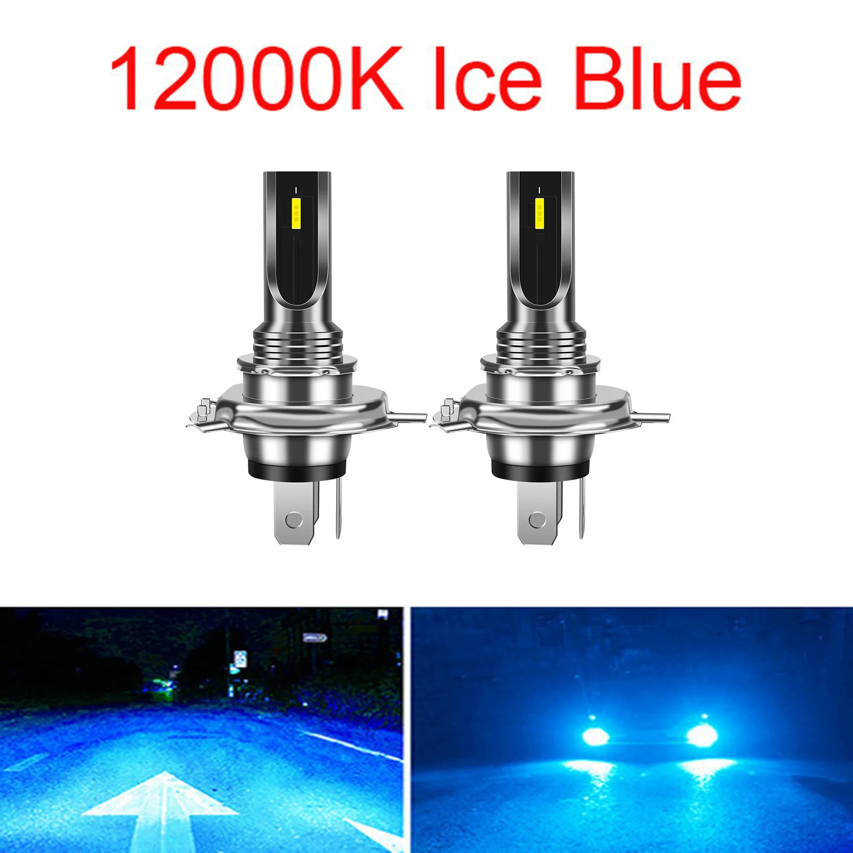 미니 CSP LED 캔버스 자동차 헤드라이트, 오토바이 H4 안개등, 16000LM 6SMD 전구, 3000K 황색등, 자동 방향 지시등, 2 개