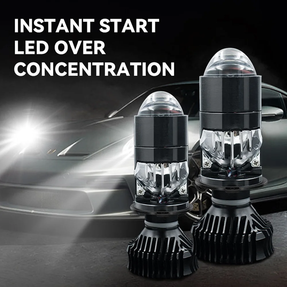 

H4 LED Headlight Canbus Car Lamp Mini Projector Lens Automobles Bulb 6500K 48000LM Conversion Kit Hi/Lo Beam 12V/24V