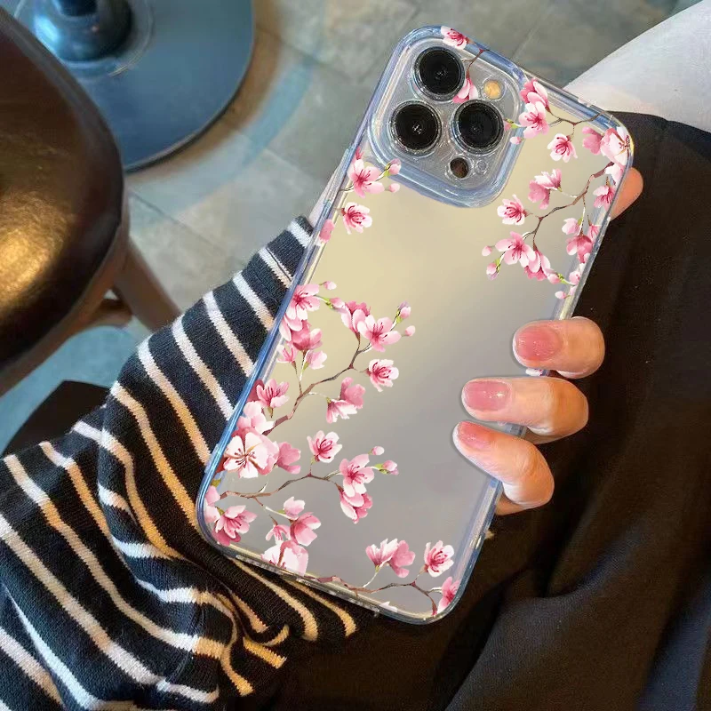 Cherry Blossom Soft Transparent Phone Case Cover