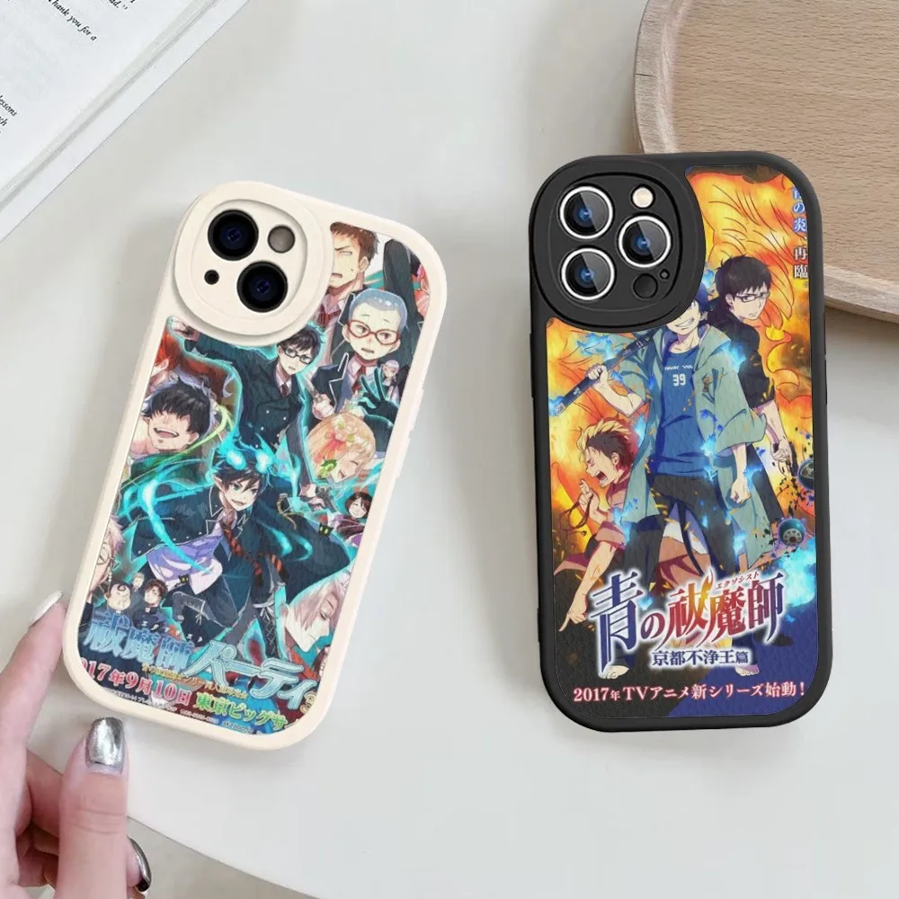 

Blue Exorcist Phone Case Hard Leather For iPhone 14 13 12 Mini 11 14 Pro Max Xs X Xr 7 8 Plus Fundas