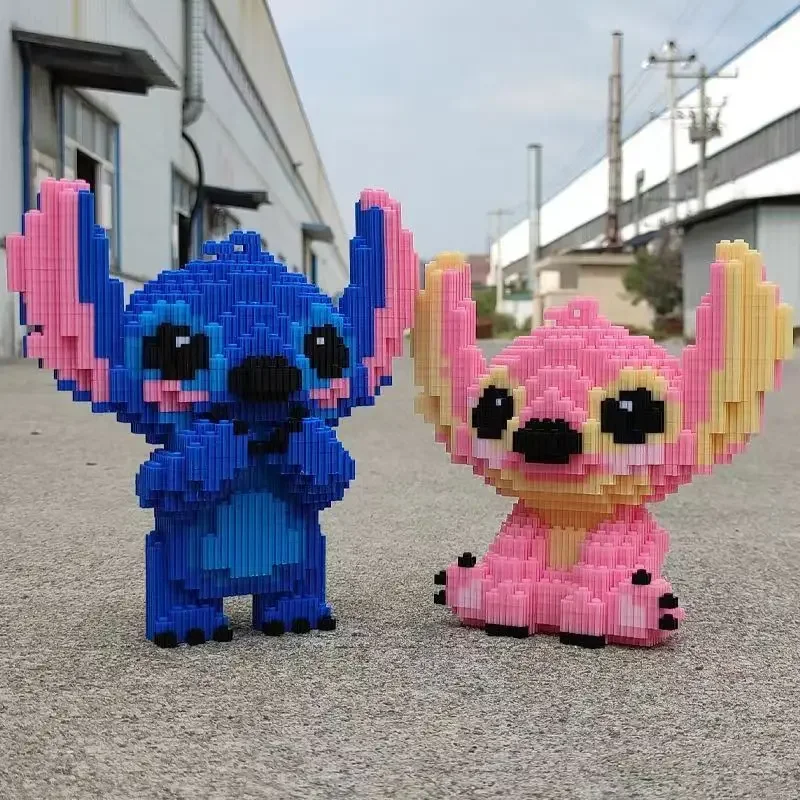 Jouet Nano block Stitch Bleu Rose