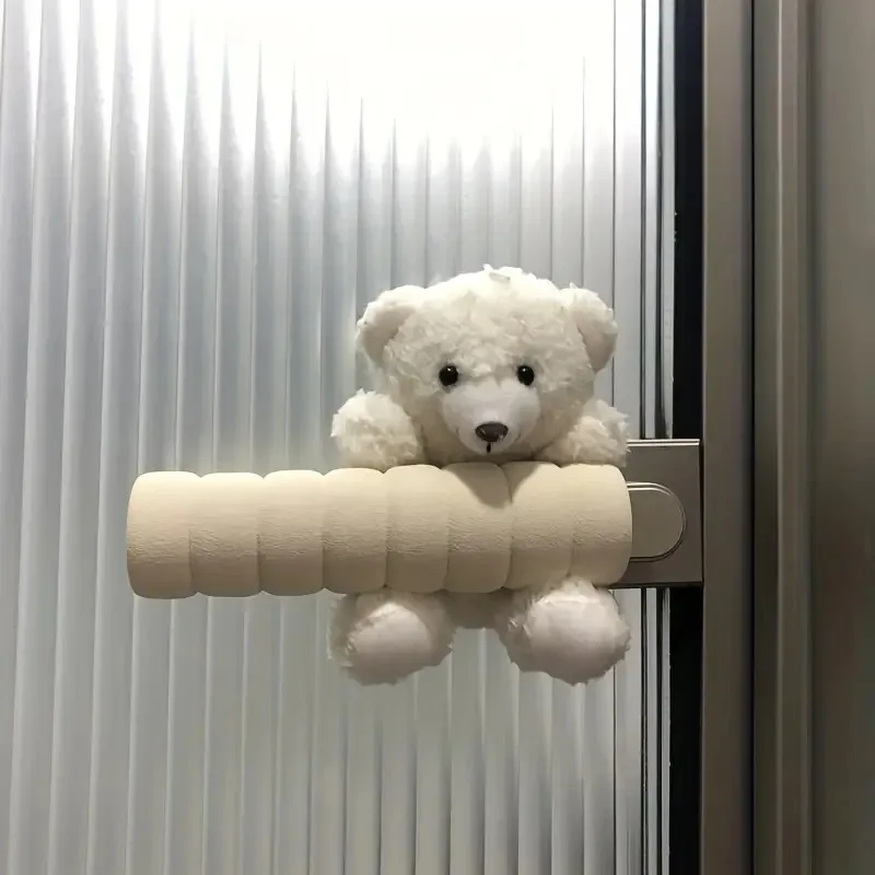 Adorable Bear-Shaped Door Handle Cover - Anti-Collision & Anti-Static Fabric Protector