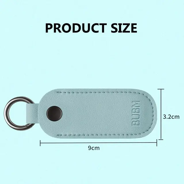Leather U Disk Pouch Key Ring Holder USB Flash Drive Storage Bag