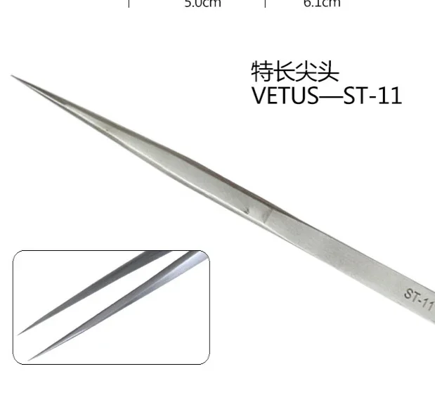 Stainless Steel Straight Curved Nail Tools Volume Eyelash Accurate Tweezers Nippers Pointed Clip Set Makeup Tools 6