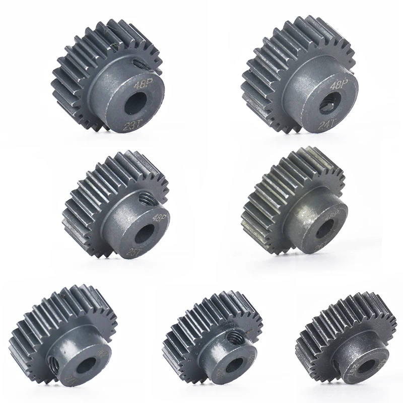 AMO 강화 금속 모터 기어 피니언, 3.175mm, 14T, 15T, 16T, 17T, 18T, 19T, 20T, 21T, 22T, 23T, 24T, 25T, 26T, 27T, 28T, 48P RC 자동차
