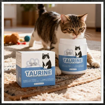 Integratori per gatti, polvere di taurina per gatti, integratore di taurina pura, polvere nutriente per il sistema immunitario dei gatti, supporto per la salute degli occhi