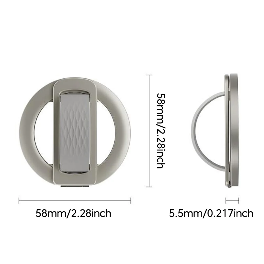 Magnetic 180° Rotating Phone Stand with Finger Ring and Anti-Slip Grip