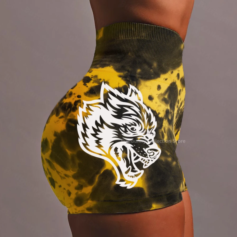 

She Darc Seamless Shorts Women High Quality Female Gym Wear Big Wolf Head Lady Fitness Outfit Womans 2024 Summer Yoga Shorts