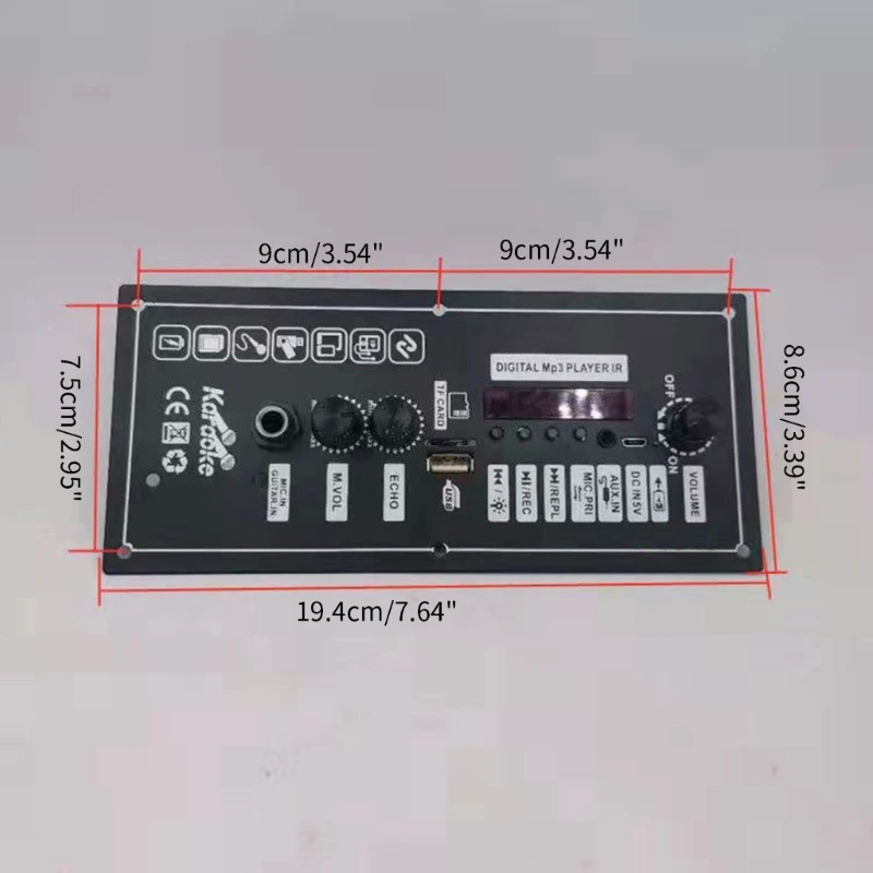 Power Amplifier Board For Car Square Dance Bluetooth-compatible Speaker 3.7V-Lithium Battery Rechargeable audio amplifier board audio speaker