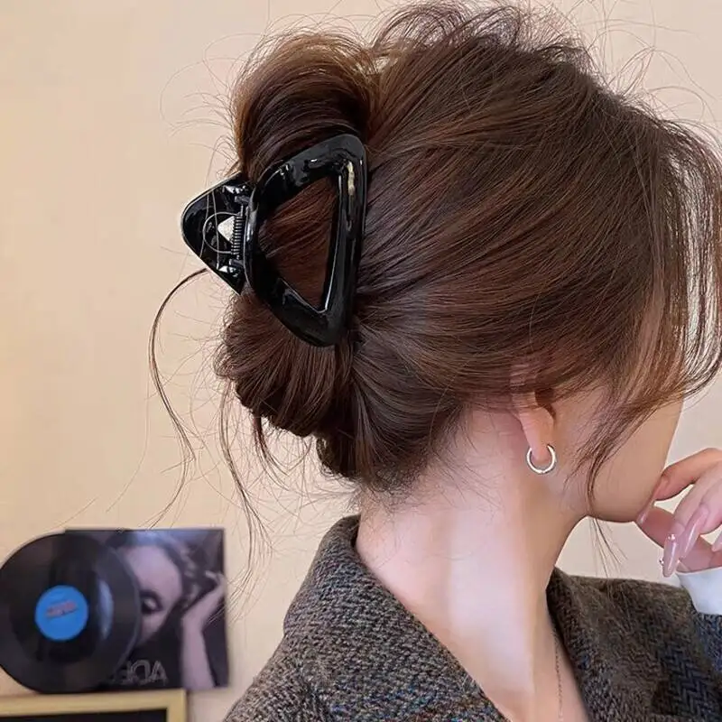 Geometrie Dreieck Große Haar Klaue Clips Krabben Klammern Frauen Mädchen Leopard Pferdeschwanz Halter Haarspangen Haarnadeln Haar Zubehör – Detail 8