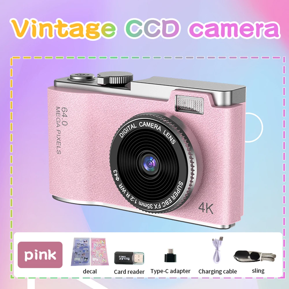 HD Digital Camera 4K 64MP Photography Camera Video Camcorder 2.4 inch Screen Camcorder for Photography for Kid Adult Beginners