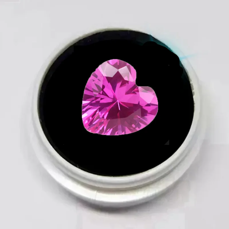 

Natural Pink Ruby Heart Shape 15×15mm 15.0ct for Jewelry Making VVS Loose Gemstone Passed UV Test Gem Beads