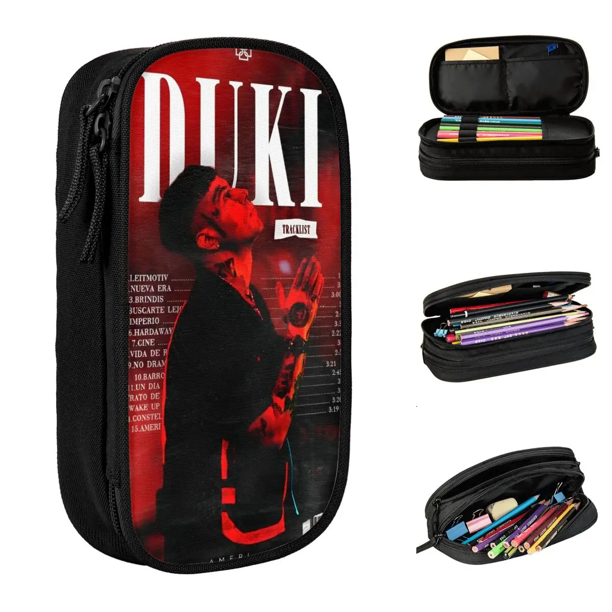 Lovely DUKI Rock Pencil Cases Pencilcases Pen Box for Student Big Capacity Bags Students School Zipper Stationery