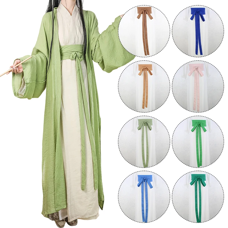 Chinesischer traditioneller Hanfu-Gürtel, antiker Stil, Yukata-Kleid, Kimono, Obi-Gürtel, Baumwolle, Leinen, Korsett, elegante Hanfu-Schärpe, Krawattenriemen – Detail 2