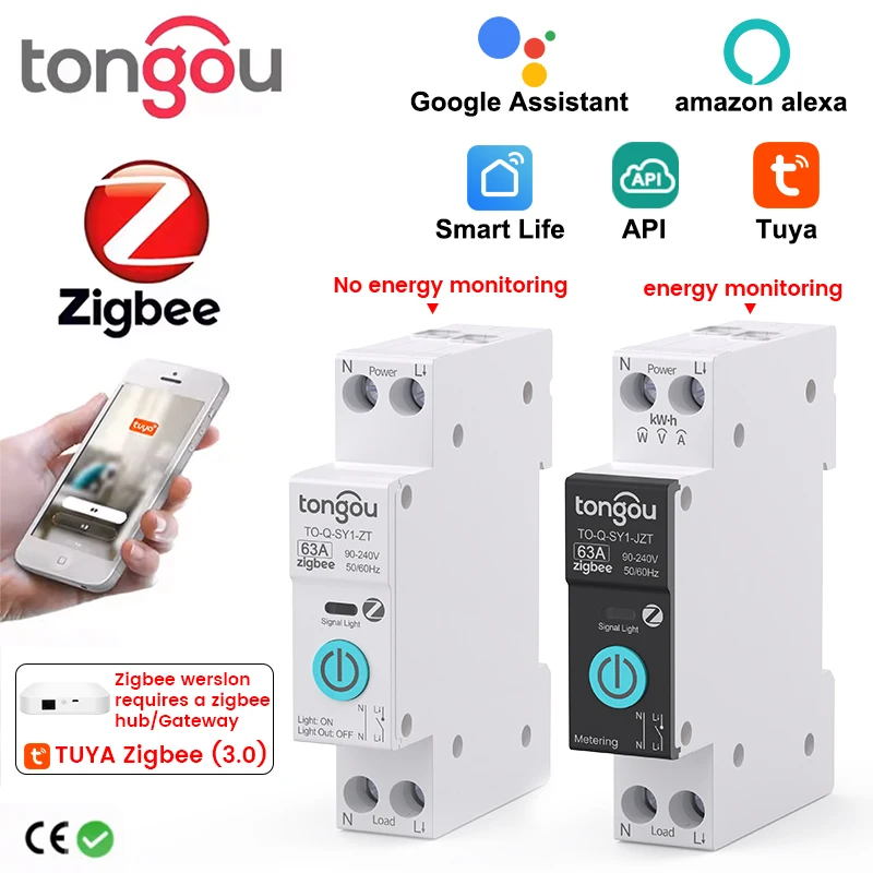 GEYA TUYA WIFI Disjoncteur Intelligent Avec Comptage Télécommande Sans