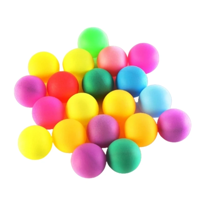 50Pcs Colorful Table Tennis Ball Plastic Pingpong Ball Washable Game