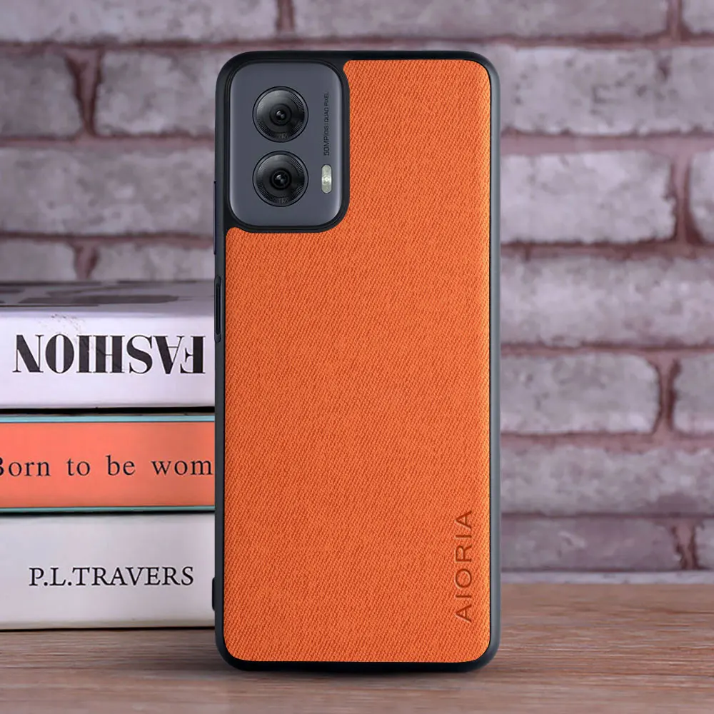 Luxury Textile Leather Phone Cover for Motorola Moto G Power 5G - Premium Protective Case